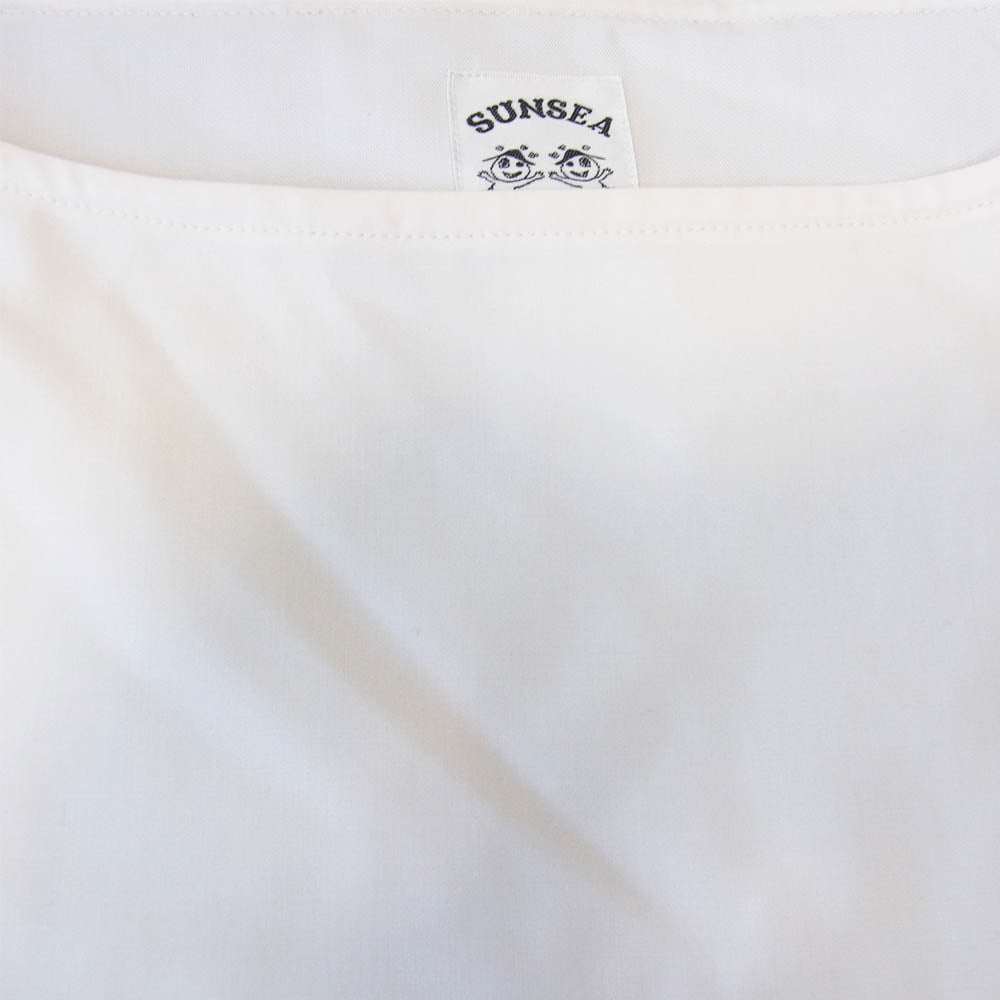 SUNSEA サンシー 21SS 21S19 SNM-BLUE w/耳 BOAT-NECK SHIRT スーパーナイスマテリアル ボートネック カットソー オフホワイト系 2【美品】【中古】