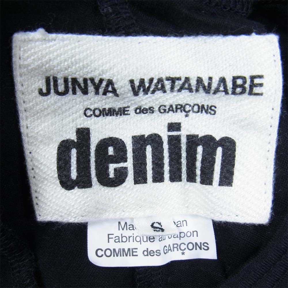 JUNYA WATANABE COMME des GARCONS ジュンヤワタナベコムデギャルソン AD2015 XQ-T004 denim 切替 デザイン タンクトップ ブラック系 S【中古】