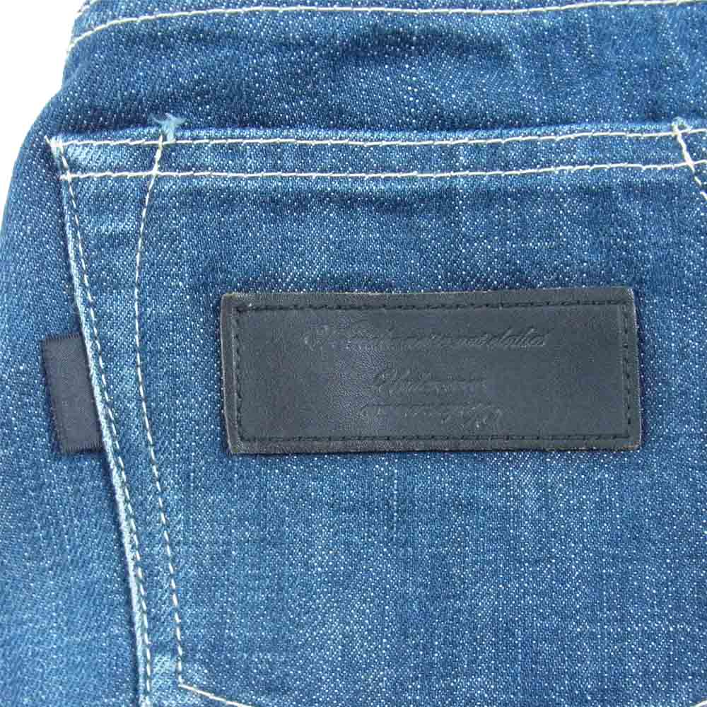 UNDERCOVER アンダーカバー イナズマ 刺繍 切替 デニム スキニー パンツ インディゴブルー系 1【中古】
