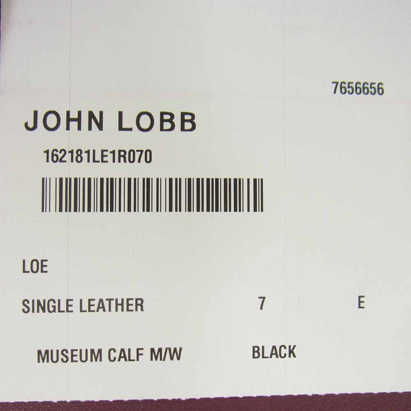 John Lobb ジョンロブ 162181LE1R070 Loe leather derby shoes ミュージアムカーフストレートチップ ダービーシューズ ブラック系 7E【中古】