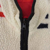 Supreme シュプリーム 18AW Reversible Logo Fleece Jacket リバーシブル ロゴ フリース レッド系 オフホワイト系 M【中古】