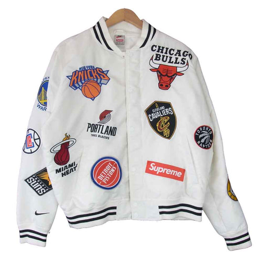 Supreme シュプリーム 18SS × Nike ナイキ NBA Teams Warm Up Jacket ウォームアップ ホワイト系 L【中古】
