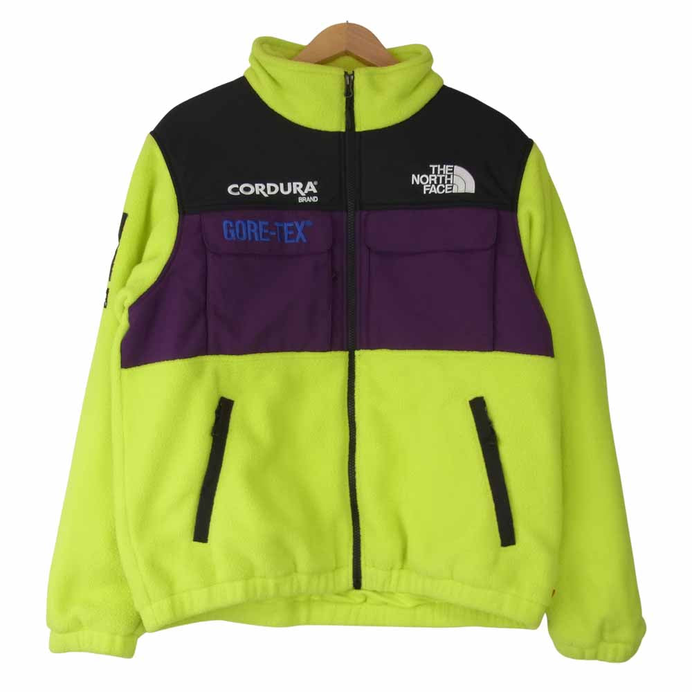 Supreme シュプリーム 18AW × THE NORTH FACE ノースフェイス Expedition Fleece Jacket エクスペディション フリース イエロー系 M【中古】