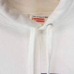 Supreme シュプリーム 18AW COMME des GARCONS SHIRT ギャルソンシャツ Split Box Logo Hooded Sweatshirt スプリットボックスロゴプルオーバーパーカー ホワイト系 L【中古】