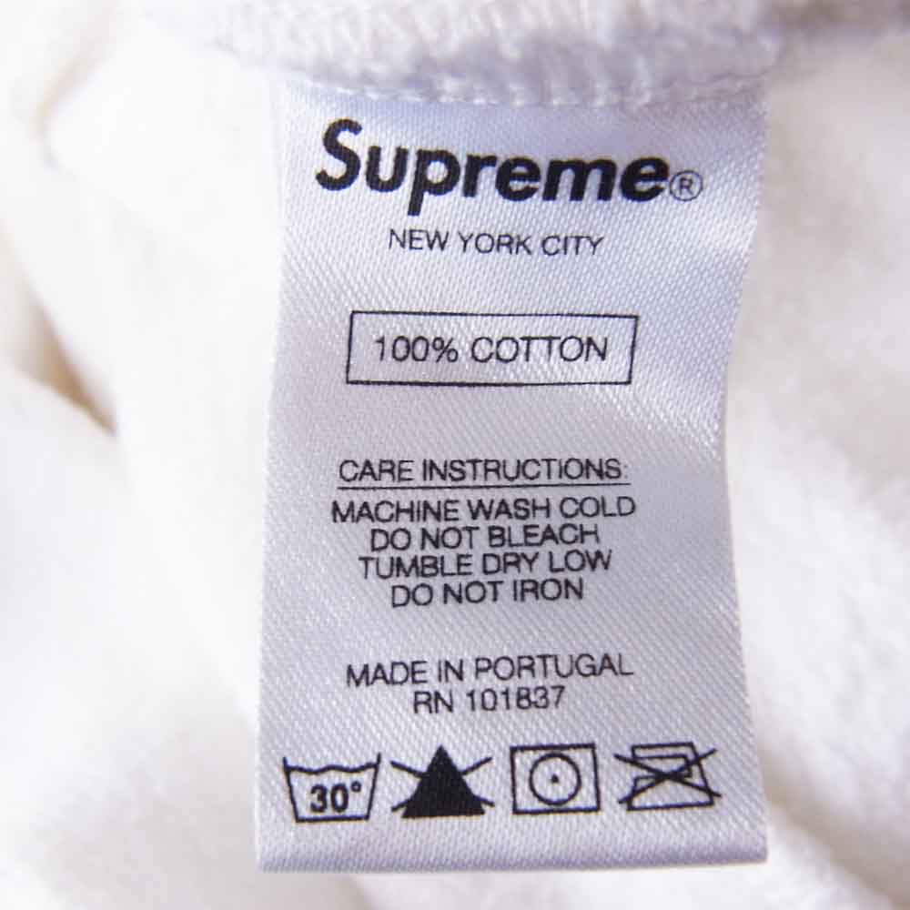 Supreme シュプリーム 18AW COMME des GARCONS SHIRT ギャルソンシャツ Split Box Logo Hooded Sweatshirt スプリットボックスロゴプルオーバーパーカー ホワイト系 L【中古】