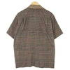 Sacai サカイ 21SS 21-02483M ハウンドトゥース カットオフ オープンカラー 半袖 シャツ ブラウン系 2【美品】【中古】
