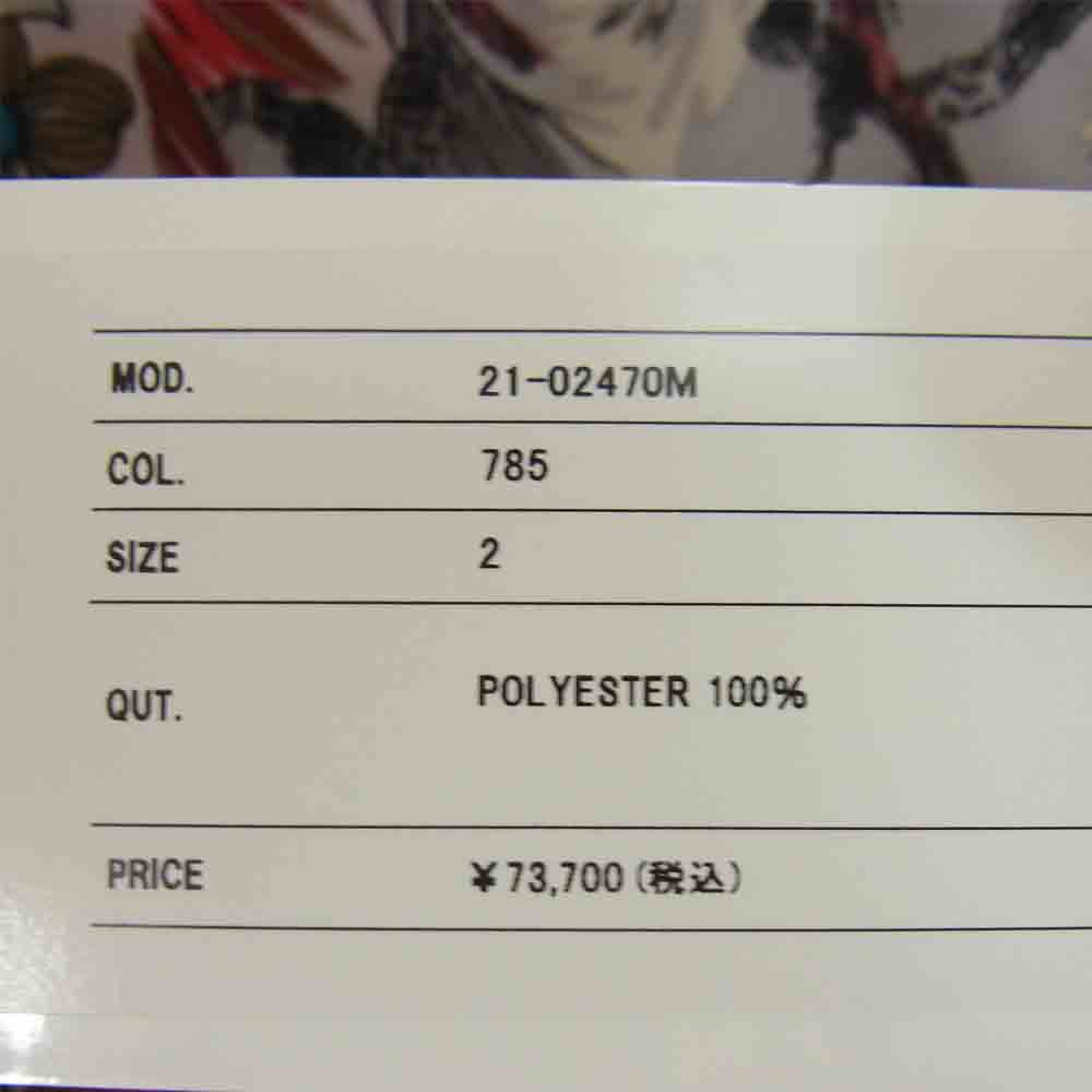 Sacai サカイ 21SS 21-02470M Archive Print Mix Shirt アーカイブ プリント ミックス オープンカラー シャツ 赤系 レッド系 2【美品】【中古】