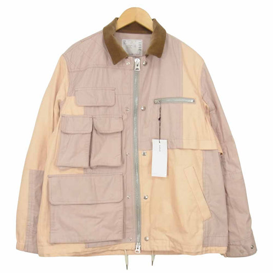 Sacai サカイ 21SS 21-02501M Cotton Nylon Oxford Blouson コットン ナイロン オックスフォード ブルゾン ピンク系 2【中古】