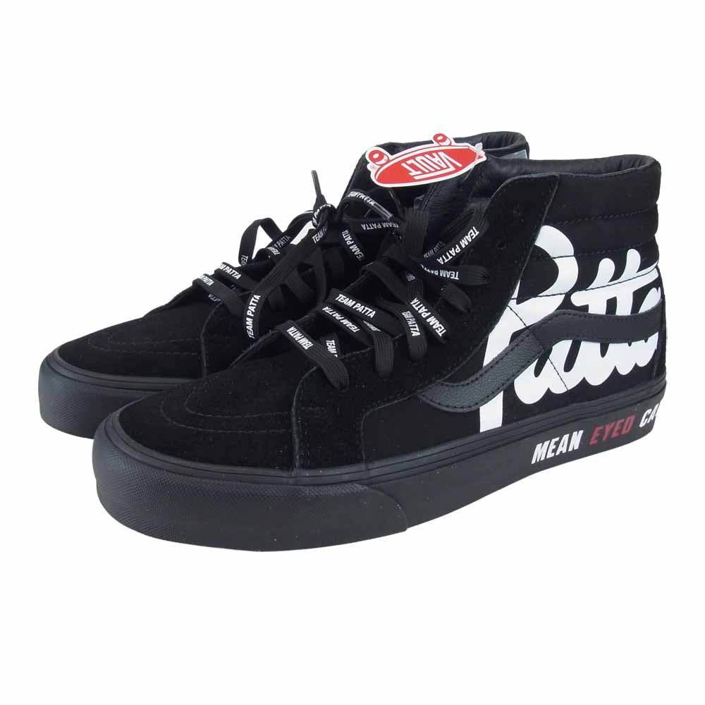 VANS バンズ vn0a4bvh5x01 VAULT ボルト × PATTA パタ LX SK8-Hi BLACK LX スケハイ ブラック ブラック系 28.5㎝【新古品】【未使用】【中古】