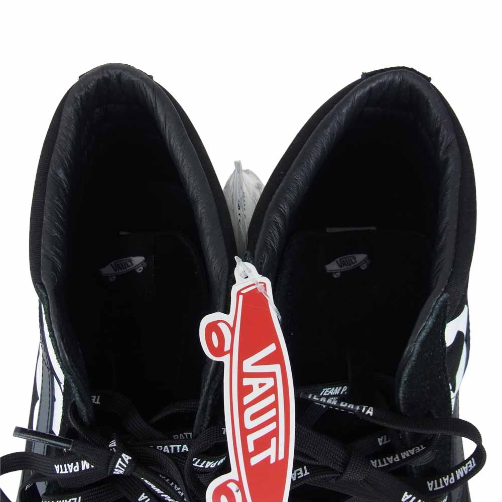 VANS バンズ vn0a4bvh5x01 VAULT ボルト × PATTA パタ LX SK8-Hi BLACK LX スケハイ ブラック ブラック系 28.5㎝【新古品】【未使用】【中古】