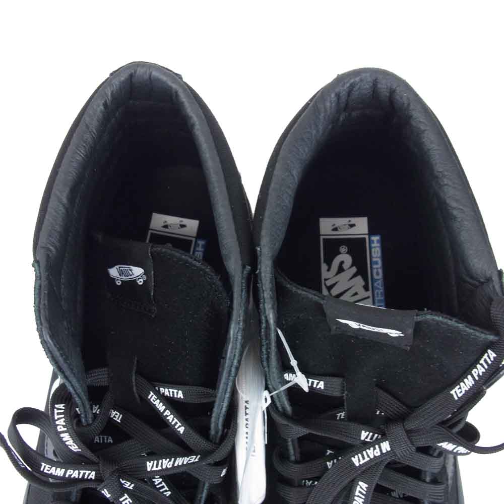 VANS バンズ vn0a4bvh5x01 VAULT ボルト × PATTA パタ LX SK8-Hi BLACK LX スケハイ ブラック ブラック系 28.5㎝【新古品】【未使用】【中古】