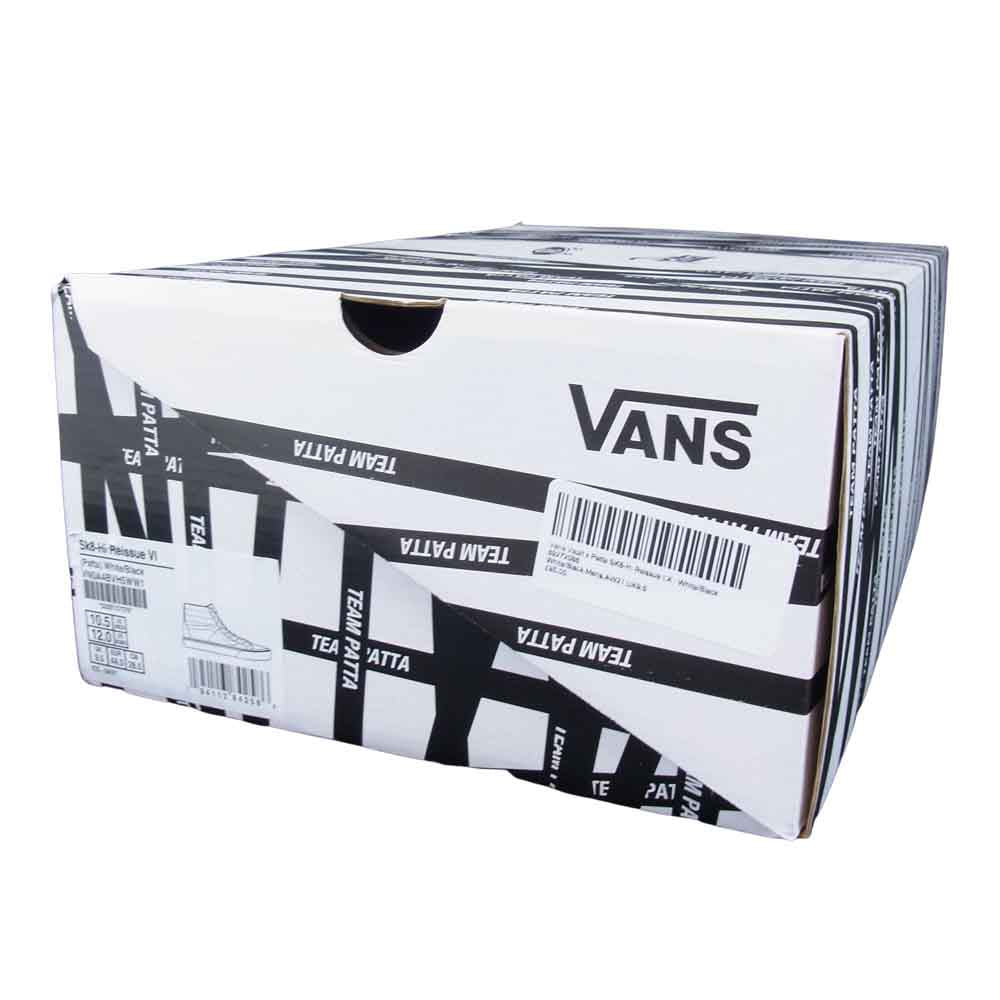 VANS バンズ VN0A4BVH5WW1 VAULT ボルト × PATTA パタ LX SK8-Hi BLACK LX スケハイ ホワイト ホワイト系 28.5cm 【新古品】【未使用】【中古】