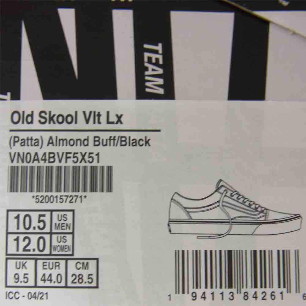 VANS バンズ VN0A4BVF5X51 VAULT ボルト × PATTA パタ  LX OLD SKOOL ALMOND BUFF オールドスクール アーモンド バフ ベージュ系 26.5cm【新古品】【未使用】【中古】