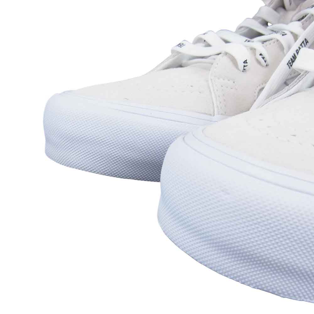 VANS バンズ VN0A4BVH5WW1 VAULT ボルト × PATTA パタ LX SK8-Hi BLACK LX スケハイ ホワイト ホワイト系 28.5㎝【新古品】【未使用】【中古】