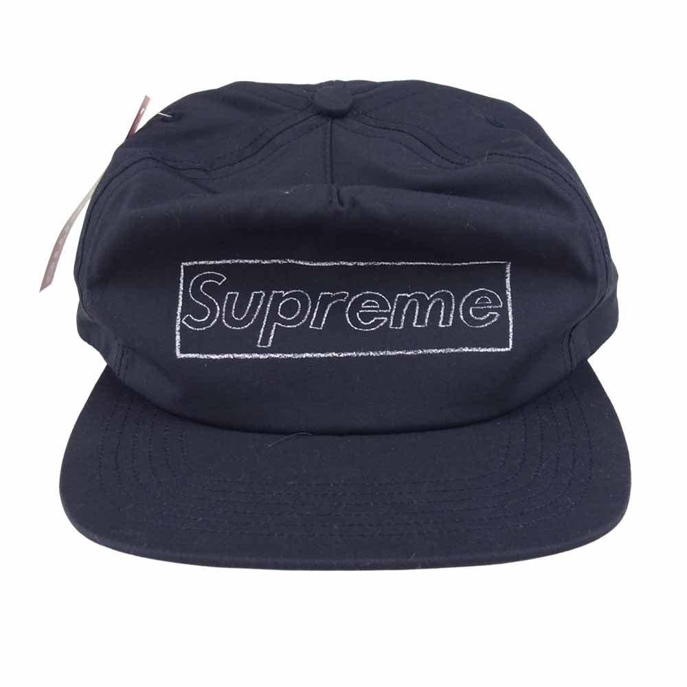 Supreme シュプリーム 21SS KAWS Chalk Logo 5-Panel カウズ チョーク ロゴ ネイビー系 F【新古品】【未使用】【中古】