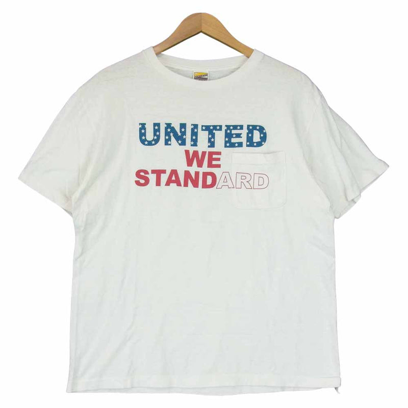 STANDARD CALIFORNIA スタンダードカリフォルニア 20SS UNITED WE STANDARD T-SHIRTS ナンバリング ポケット Tシャツ ホワイト系 L【中古】