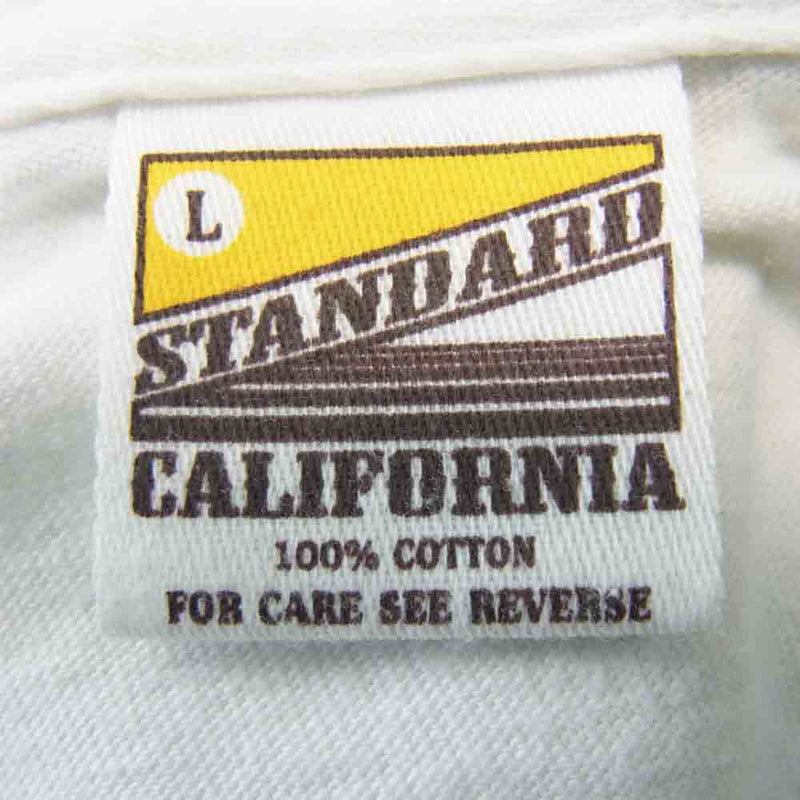 STANDARD CALIFORNIA スタンダードカリフォルニア 20SS UNITED WE STANDARD T-SHIRTS ナンバリング ポケット Tシャツ ホワイト系 L【中古】