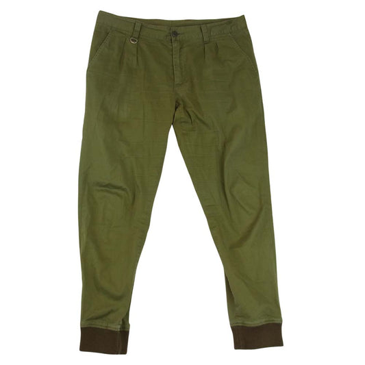 SOPHNET. ソフネット SOPH-180055 STRETCH COTTON RIB 2 TUCK PANTS リブ タック パンツ カーキ系 L【中古】