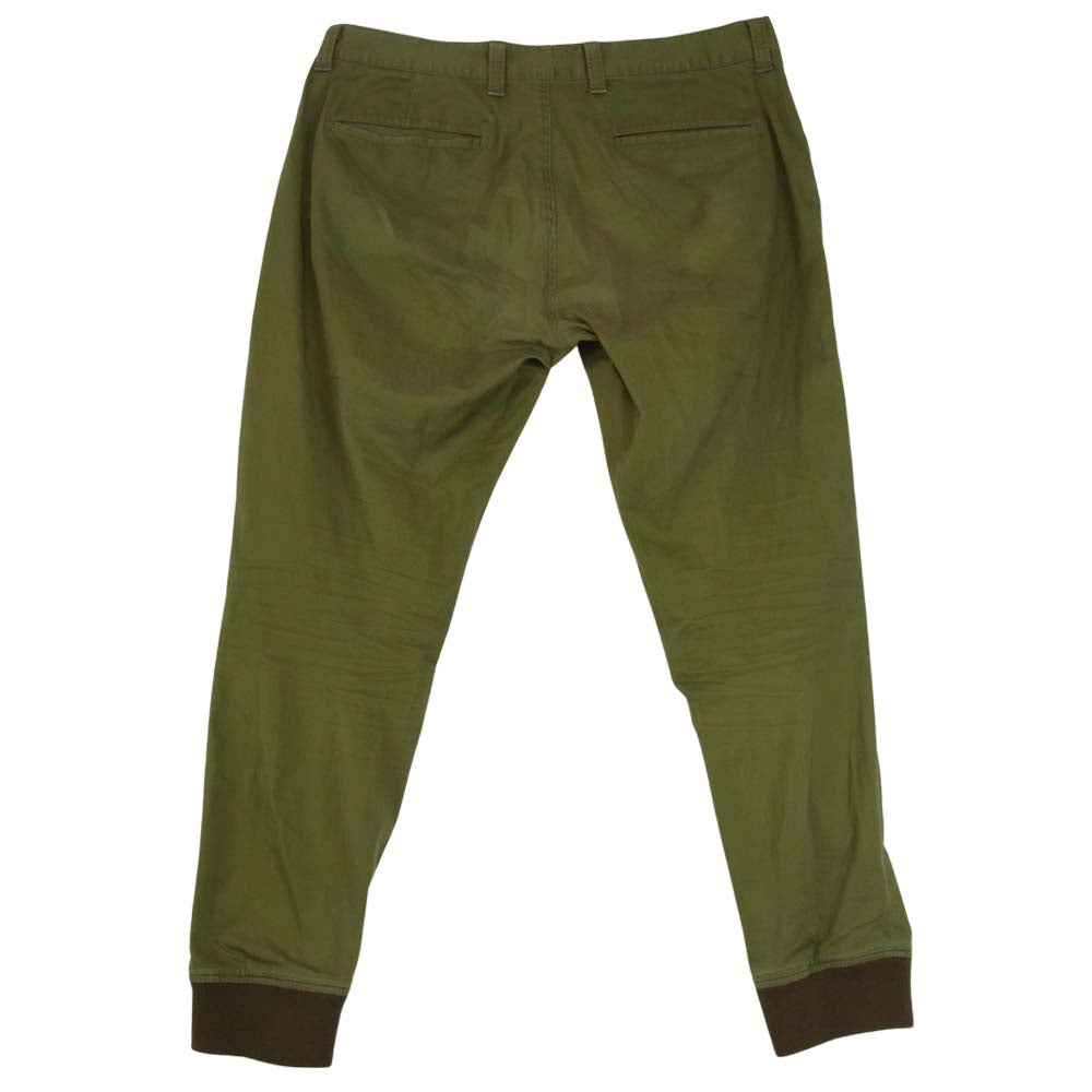 SOPHNET. ソフネット SOPH-180055 STRETCH COTTON RIB 2 TUCK PANTS リブ タック パンツ カーキ系 L【中古】
