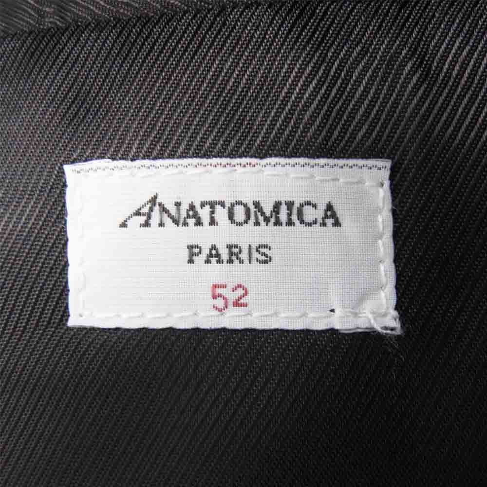 ANATOMICA アナトミカ HUGES JACKET FLANNEL 3B テーラード ジャケット ブラック系 52【美品】【中古】