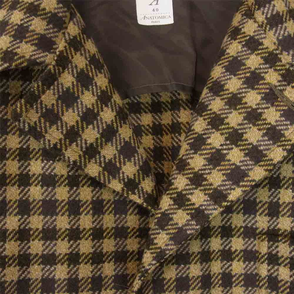 ANATOMICA アナトミカ 530-552-09 LOAFER JACKET CHECK ローファー ジャケット ブラウン系 40【新古品】【未使用】【中古】