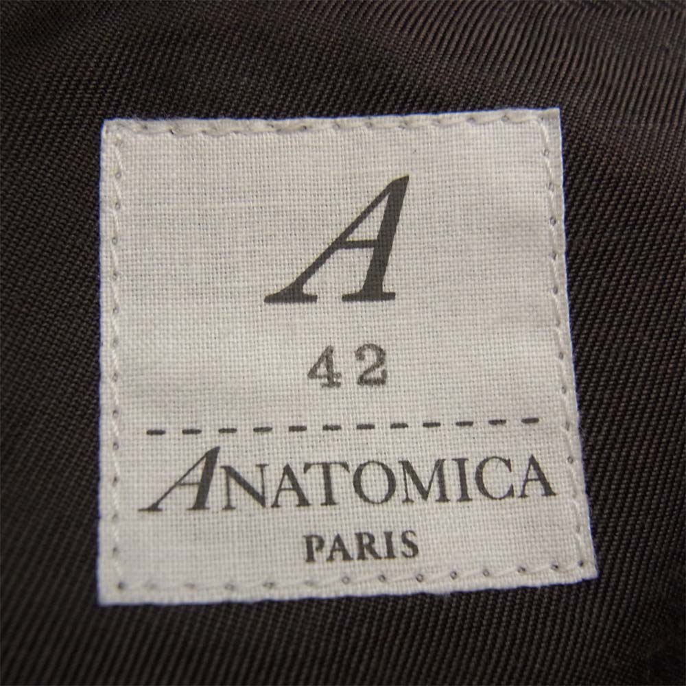 ANATOMICA アナトミカ 530-552-08 DUNN JACKET ヘリンボーン ウール ジャケット ブラウン系 42【新古品】【未使用】【中古】