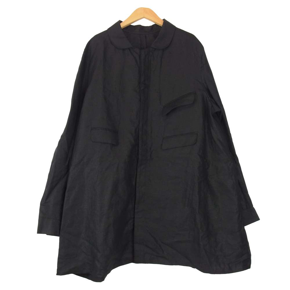 ANATOMICA アナトミカ ARTHUR アルチュール ブラック リネン ワーク コート ブラック系 L【美品】【中古】