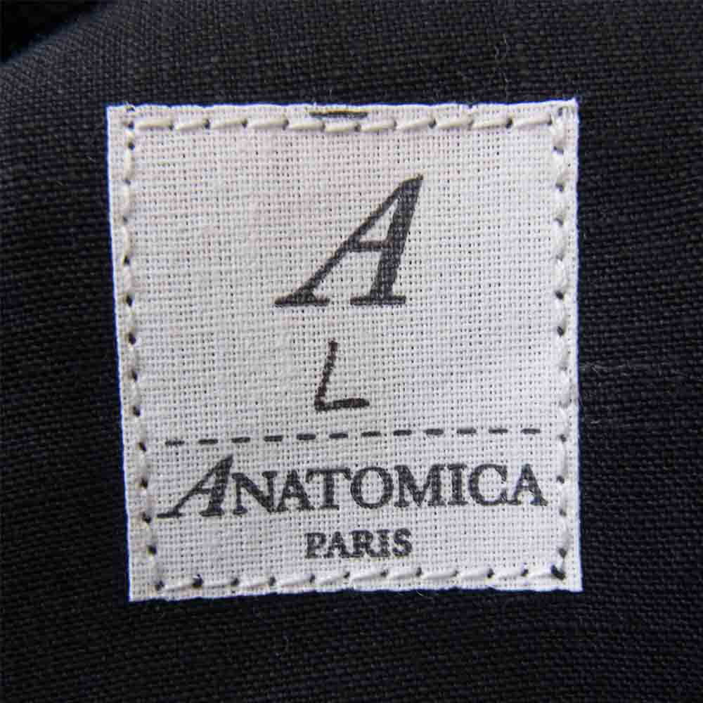 ANATOMICA アナトミカ ARTHUR アルチュール ブラック リネン ワーク コート ブラック系 L【美品】【中古】