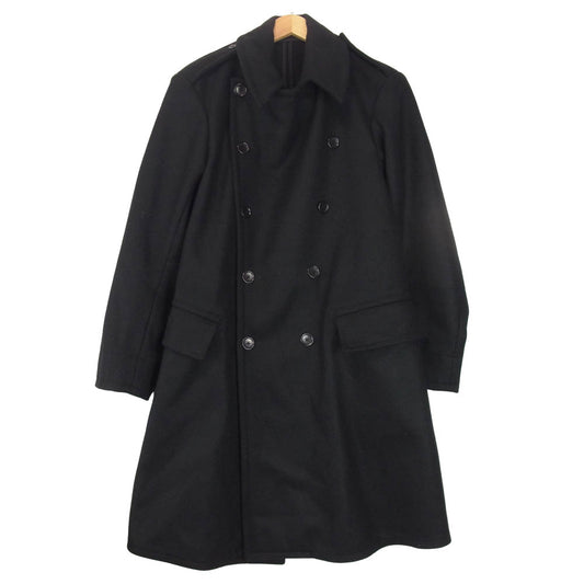 ANATOMICA アナトミカ CD LONG COAT WOOL MELTON メルトン ロング Pコート ブラック系 S【極上美品】【中古】