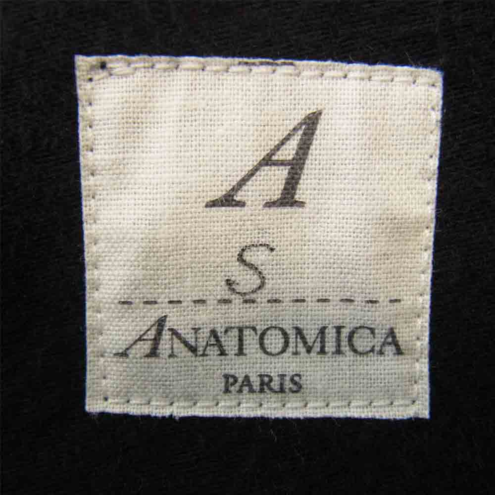 ANATOMICA アナトミカ CD LONG COAT WOOL MELTON メルトン ロング Pコート ブラック系 S【極上美品】【中古】