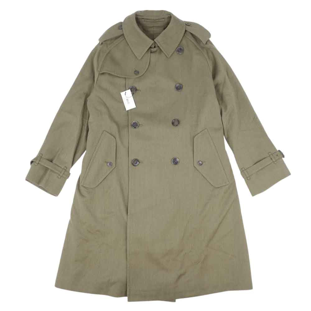 ANATOMICA アナトミカ 530－182－21 TRENCH COAT COVERT CLOTH クロス トレンチ コート カーキ系 46【新古品】【未使用】【中古】