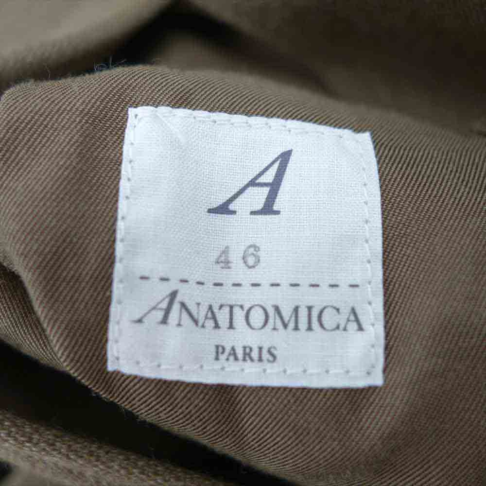 ANATOMICA アナトミカ 530－182－21 TRENCH COAT COVERT CLOTH クロス トレンチ コート カーキ系 46【新古品】【未使用】【中古】
