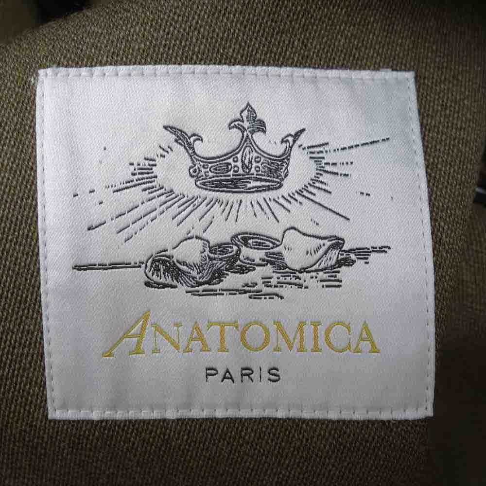 ANATOMICA アナトミカ 530－182－21 TRENCH COAT COVERT CLOTH クロス トレンチ コート カーキ系 46【新古品】【未使用】【中古】