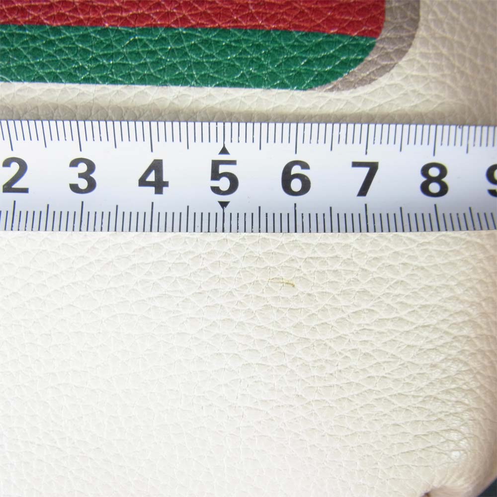GUCCI グッチ 523588 プリント ハーフムーン ホーボー メッセンジャー オフホワイト系【中古】