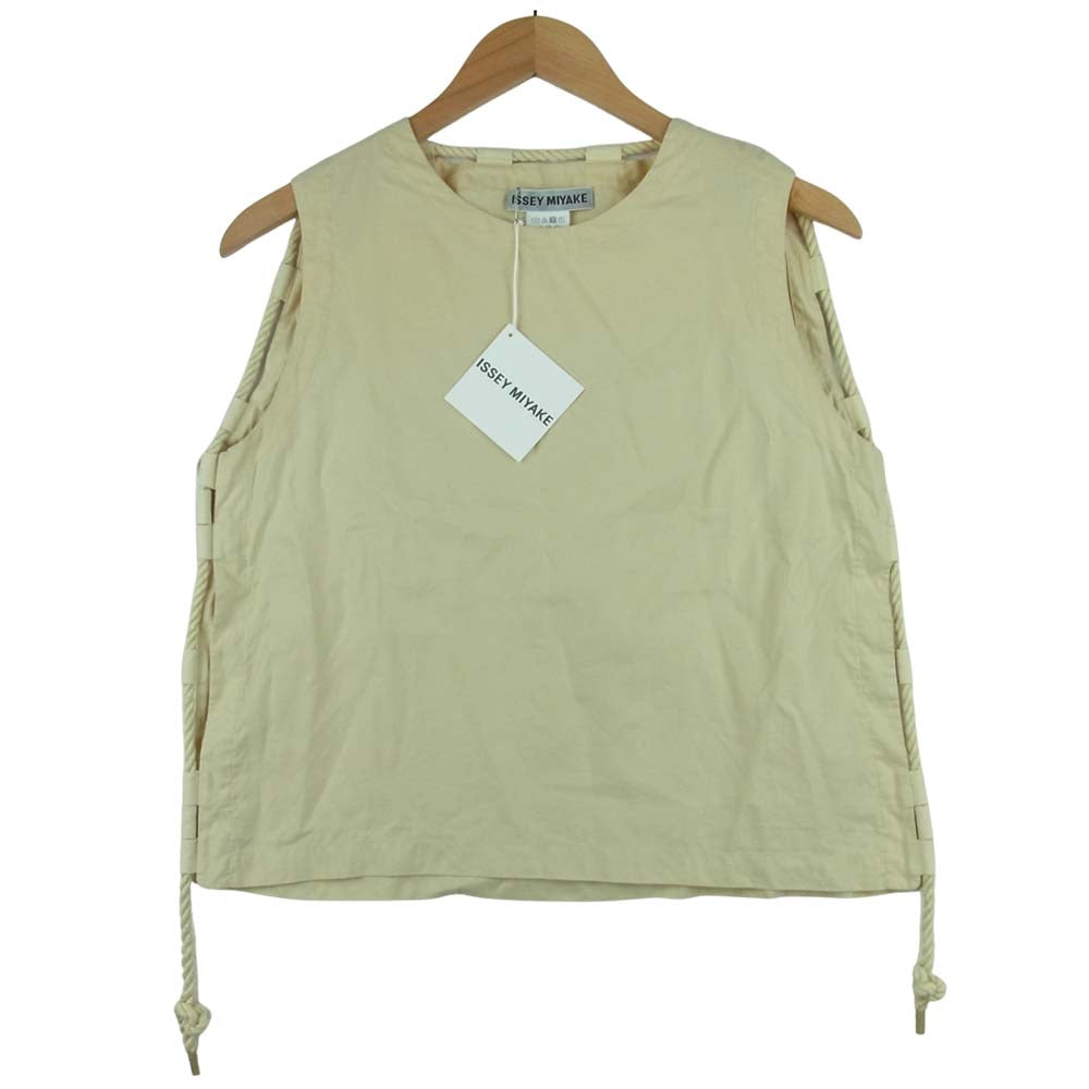 ISSEY MIYAKE イッセイミヤケ 21SS IM12FJ526 TEMPORARY ROOM ノースリーブ カットソー 日本製 ベージュ系 2【中古】