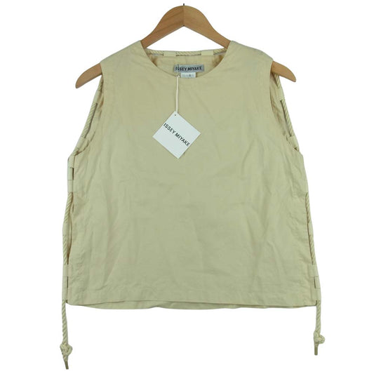 ISSEY MIYAKE イッセイミヤケ 21SS IM12FJ526 TEMPORARY ROOM ノースリーブ カットソー 日本製 ベージュ系 2【中古】