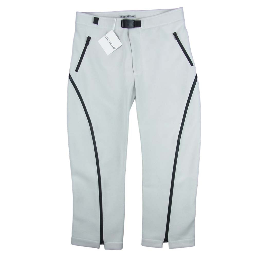 ISSEY MIYAKE イッセイミヤケ 21SS IM12FF5132  OUT A PIECE ライン ジップ ボンディング パンツ ライトグレー系 2【中古】
