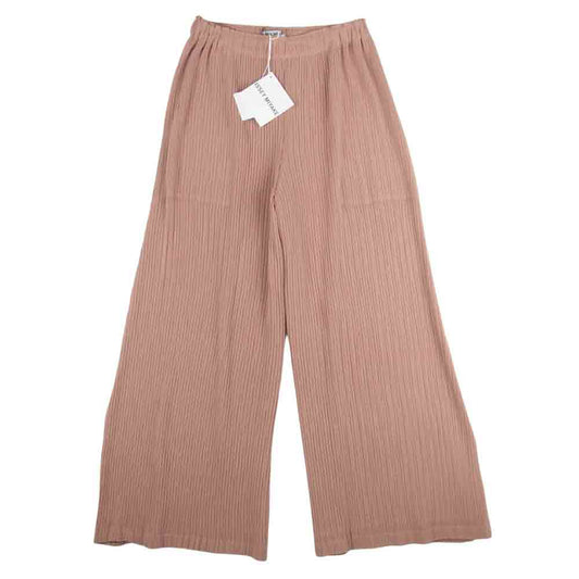ISSEY MIYAKE イッセイミヤケ 20AW  IM03-FF133-21  HATCHING BOTTOMS プリーツ ワイド パンツ ピンク系 2【美品】【中古】