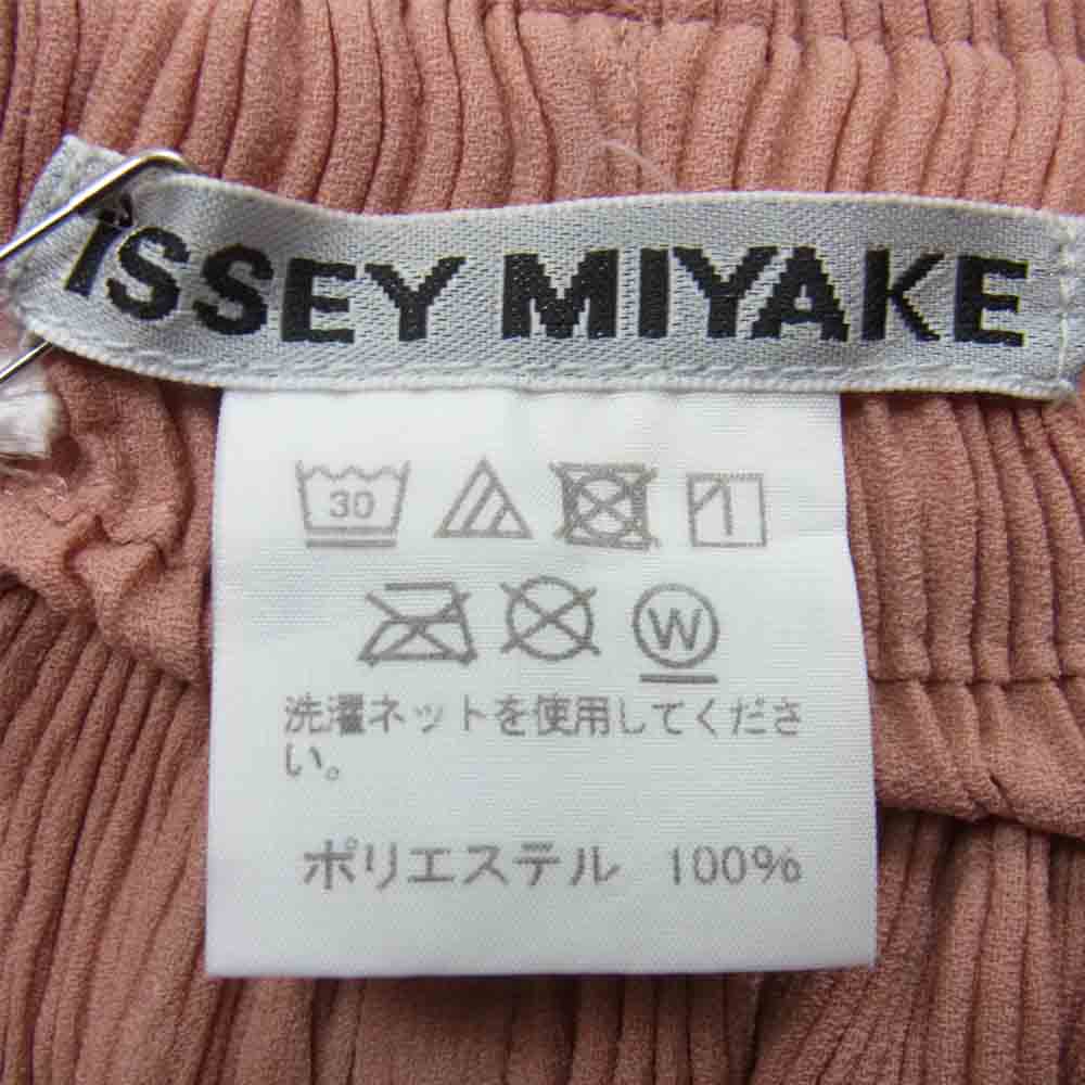 ISSEY MIYAKE イッセイミヤケ 20AW  IM03-FF133-21  HATCHING BOTTOMS プリーツ ワイド パンツ ピンク系 2【美品】【中古】