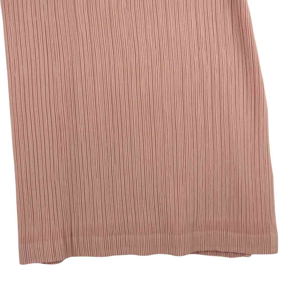 ISSEY MIYAKE イッセイミヤケ 20AW  IM03-FF133-21  HATCHING BOTTOMS プリーツ ワイド パンツ ピンク系 2【美品】【中古】