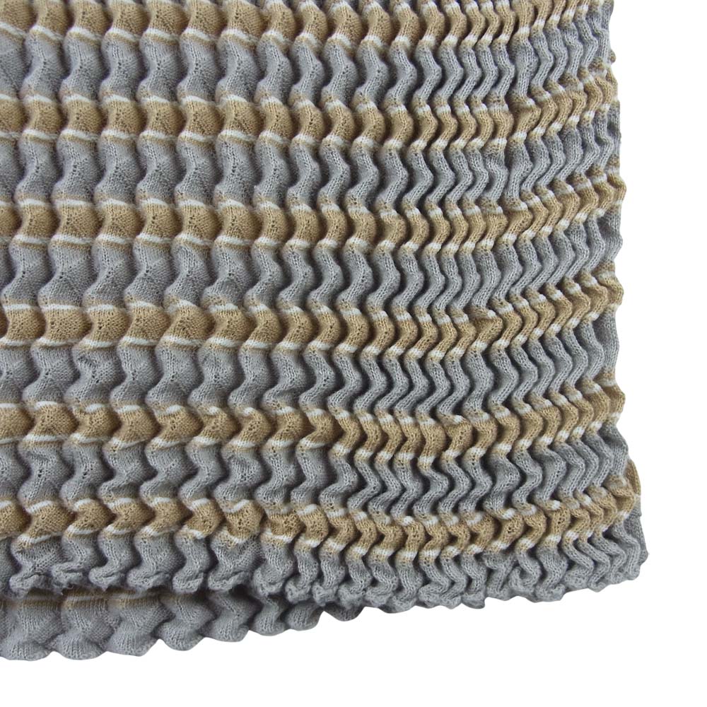 ISSEY MIYAKE イッセイミヤケ 21SS IM12-KG763-46 SPONGY STRIPE スポンジー ストライプ スカート グレー系 2【中古】