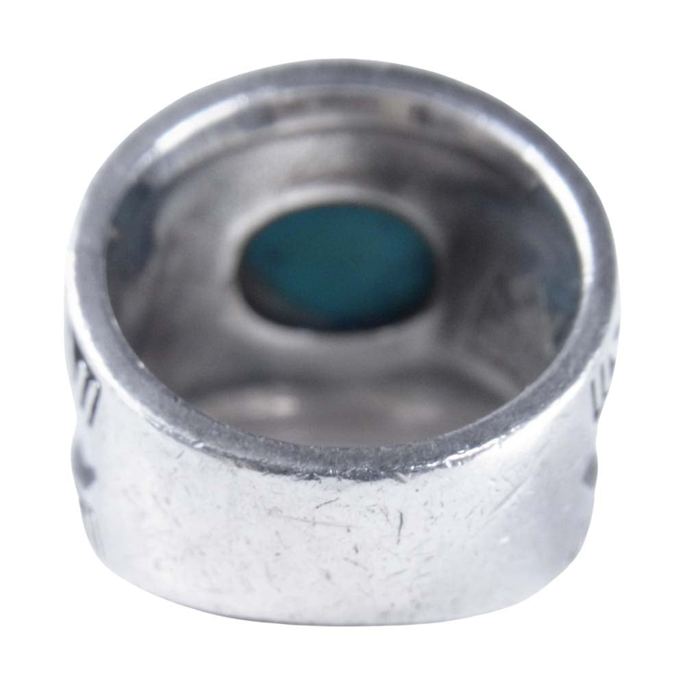 SAAD サード ターコイズ リング 指輪 925 ターコイズリング ネイティブ シルバー系 13号程度【中古】