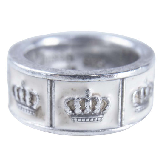 Justin Davis ジャスティンデイビス SRJ272 PRIDE&JOY CROWN RING プライド＆ジョイ クラウン モチーフ リング シルバー系 9号程度【中古】