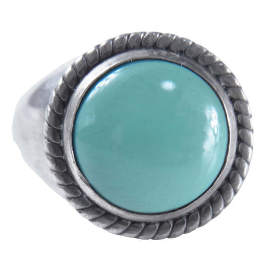 WINGROCK ウィングロック ターコイズ リング 指輪 ターコイズリング シルバー系 18号程度【中古】