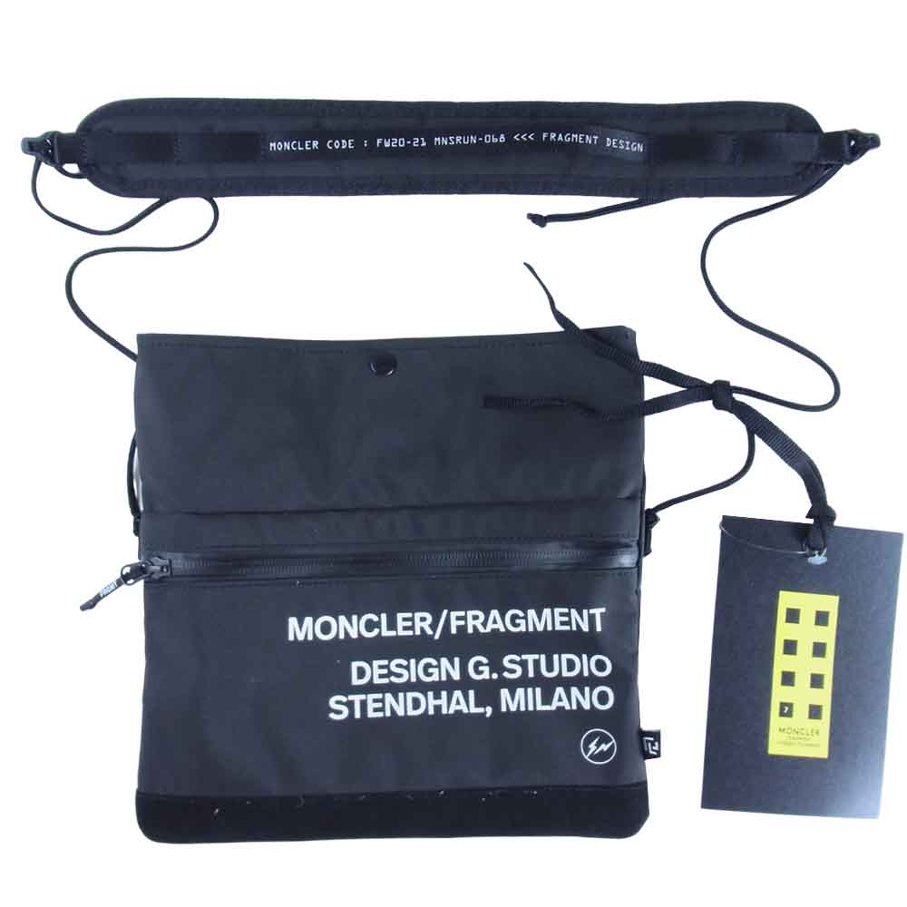 MONCLER モンクレール f209u5i70000 02SLR GENIUS FRAGMENT RAMIDUS SACOCHE ジーニアス フラグメント ラミダス サコッシュ ポーチ バッグ ブラック系 UNI【極上美品】【中古】
