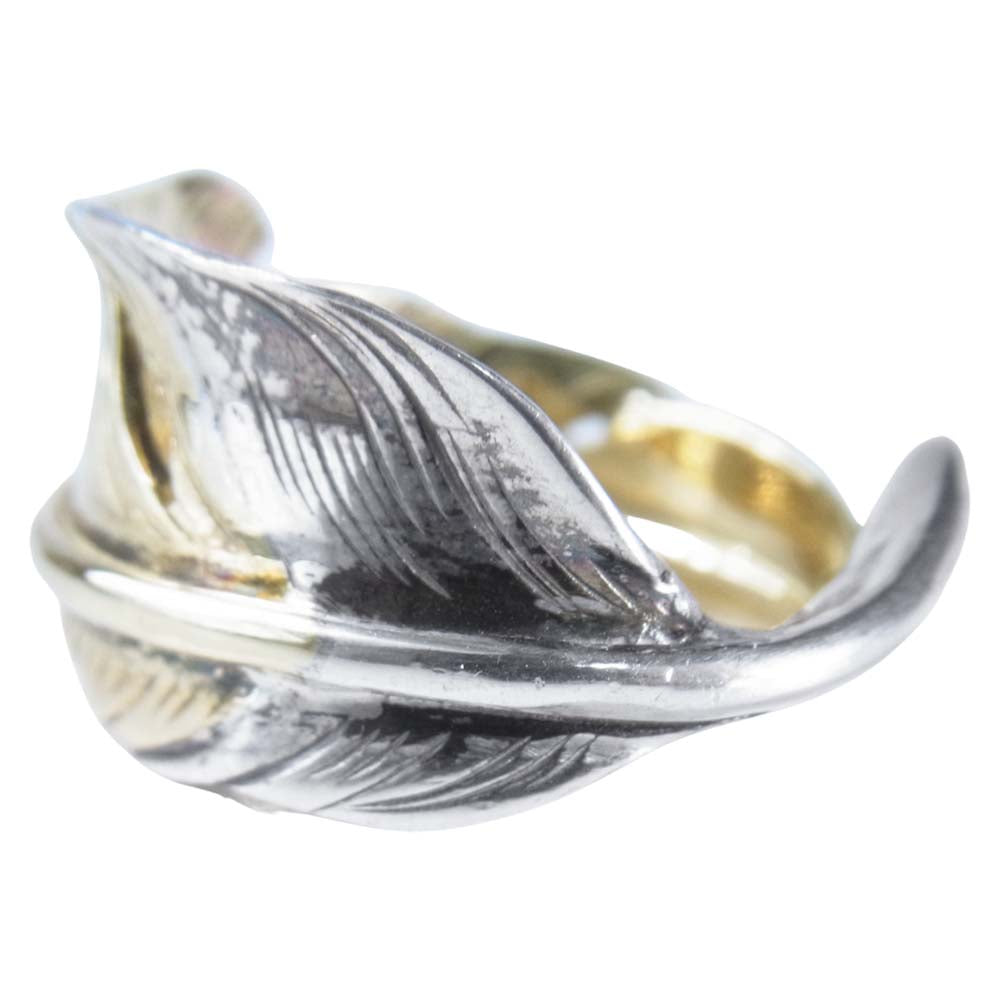 LARRY SMITH ラリースミス KAZEKIRI 18K RING カゼキリ フェザー リング シルバー×ゴールド系 13～14号程度【中古】