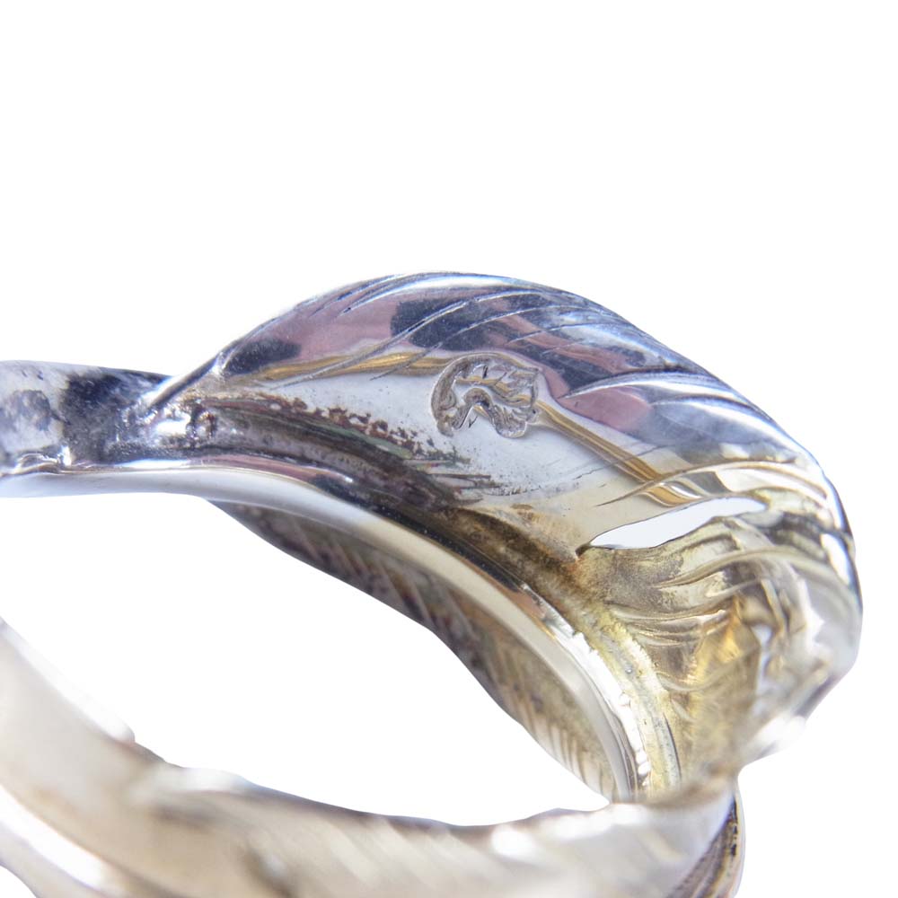 LARRY SMITH ラリースミス KAZEKIRI 18K RING カゼキリ フェザー リング シルバー×ゴールド系 13～14号程度【中古】