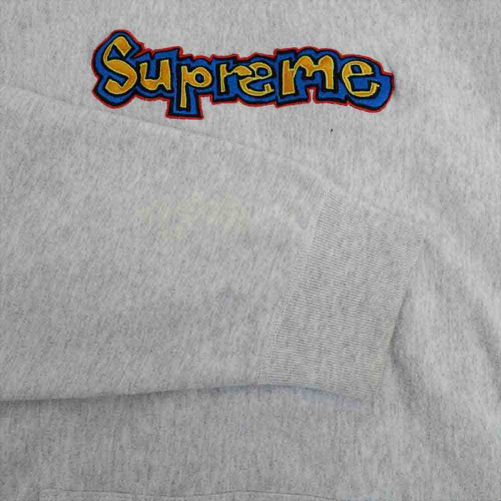 Supreme シュプリーム 18SS GONZ Logo Colorblocked Hooded Sweatshirt グレー系 L【中古】
