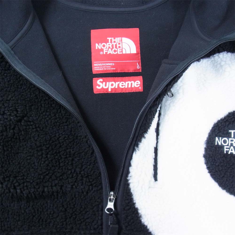 Supreme シュプリーム 20AW NT62004  THE NORTH FACE S Logo Hooded Fleece Jacket ノースフェイス フーデッド ブラック系 L【美品】【中古】