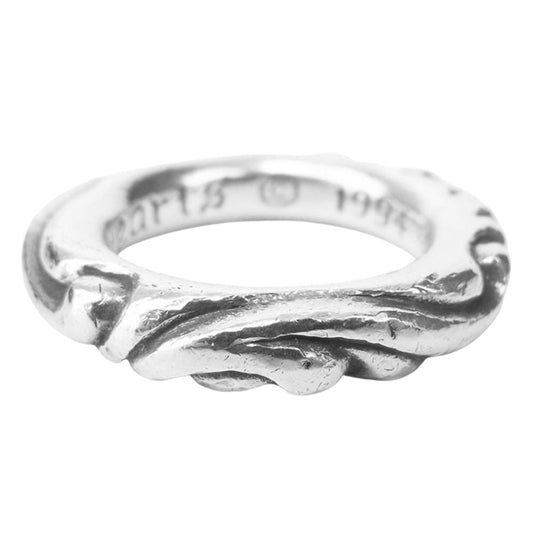 CHROME HEARTS クロムハーツ（原本無） SCRL BAND RING スクロール バンド リング シルバー系 9号程度【中古】
